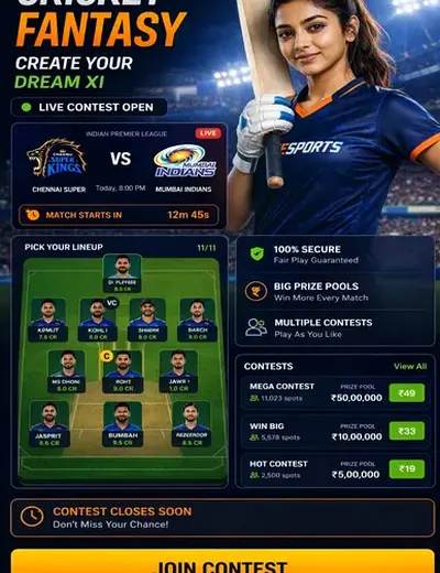 Galidelhi (gali satta delhi) fantasy cricket & matchday visual 3